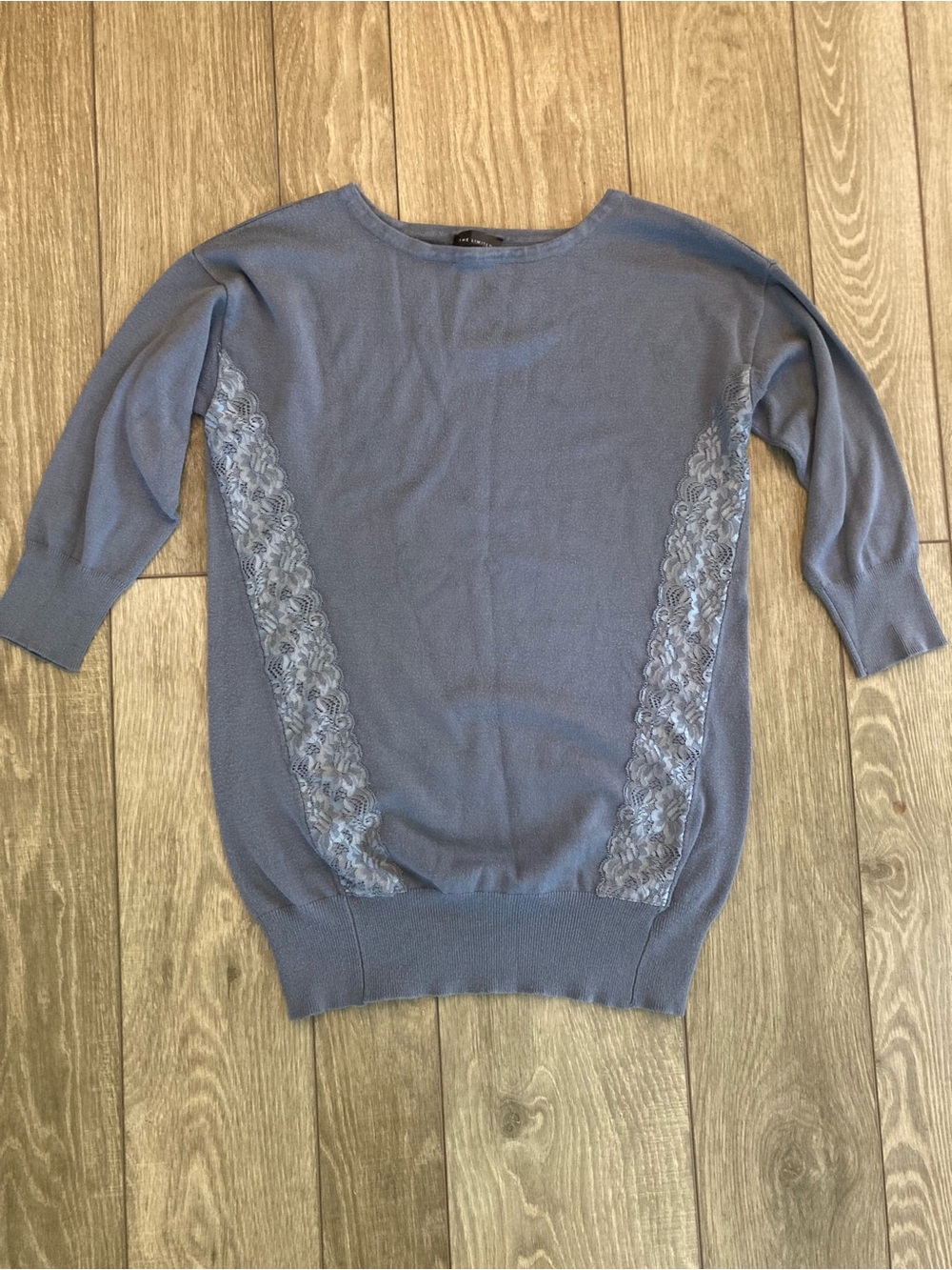The Limited Blue Lace-Trim Tunic Sweater